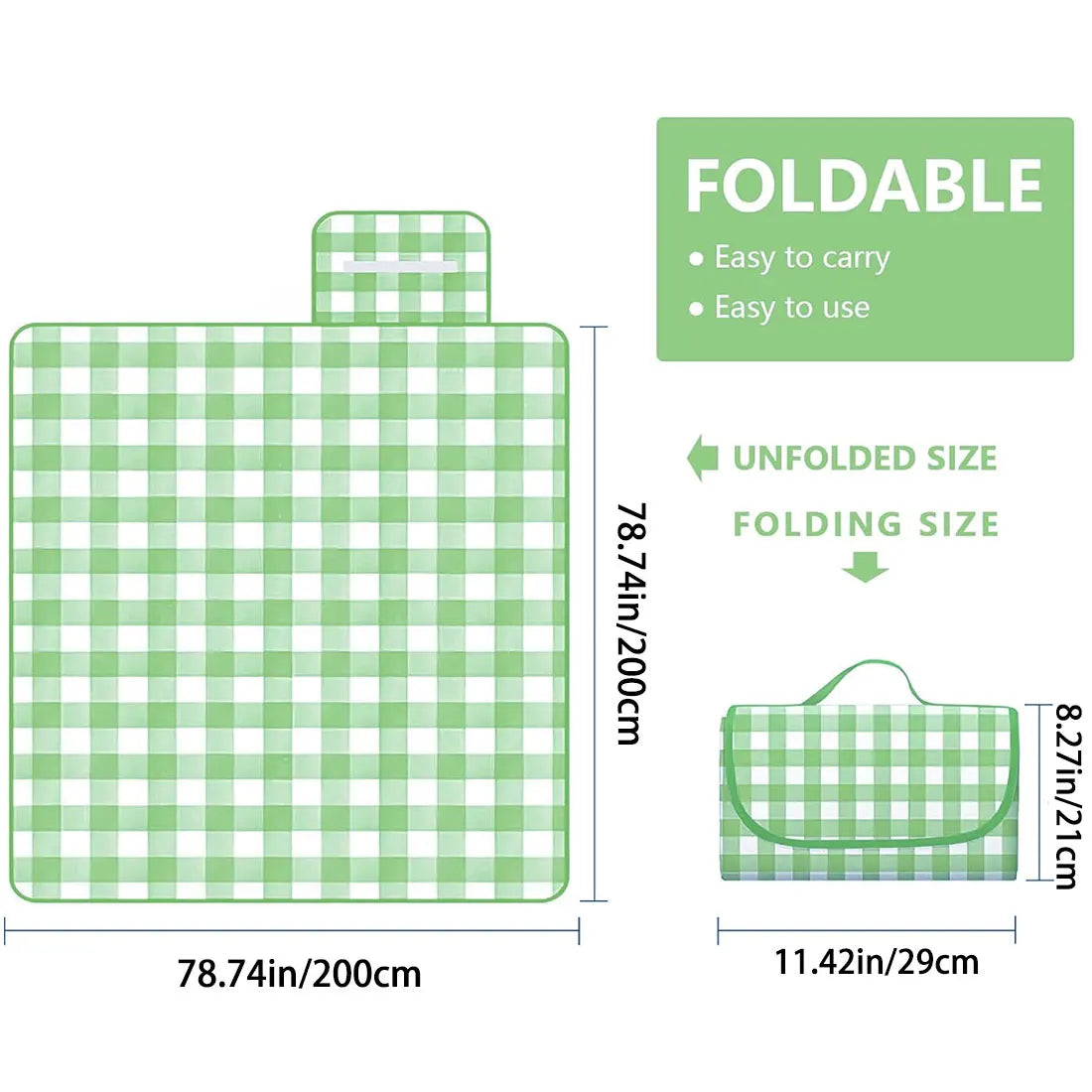 Outdoor Picknickdecke – Faltbare Wasserdichte & Sandfeste Matte | Tragbare Strand-, Wiesen- & Reise Picknickdecke Kaufschwan®