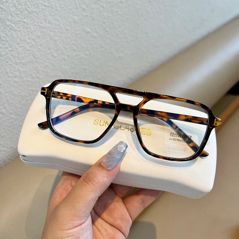 Retro Anti Blue Light Computer Glasses Frame Women Oversized Men Trendy Fashionable Stylish Eyeglasses Classic Spectacles Ouclos Kaufschwan®