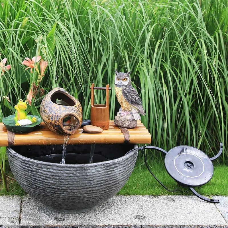 Solar-Wasserbrunnenpumpe mit 1,2m Kabel – Solarbetriebene Vogelbad-Fontäne mit 6 Düsen | Für Garten, Teich & Outdoor-Dekoration Kaufschwan®