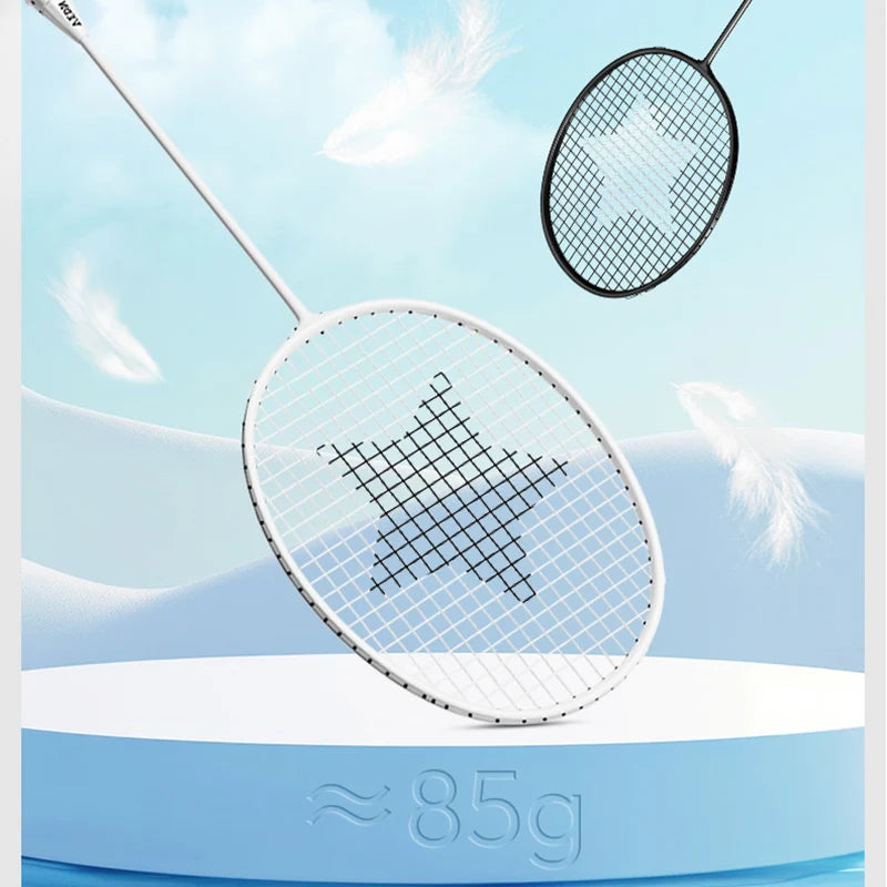 Professionelles Badminton Set – 4U Aluminium-Carbon Schläger mit 2 Federbällen & Tragetasche | Outdoor Trainings Battledore Set Kaufschwan®