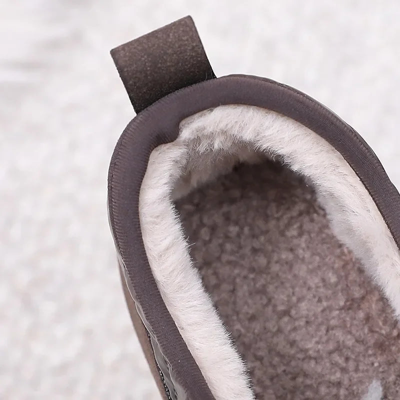 Damen Winter Schneestiefel – Wasserdicht & Rutschfest | Warme Kunstfell Gefütterte Baumwollschuhe im Koreanischen Stil