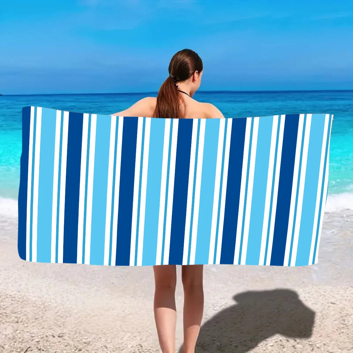 Ultrafeines Mikrofaser Strandtuch – Schnell Trocknend & Saugfähig | Multifunktionales Handtuch für Schwimmen, Yoga, Reisen & Camping