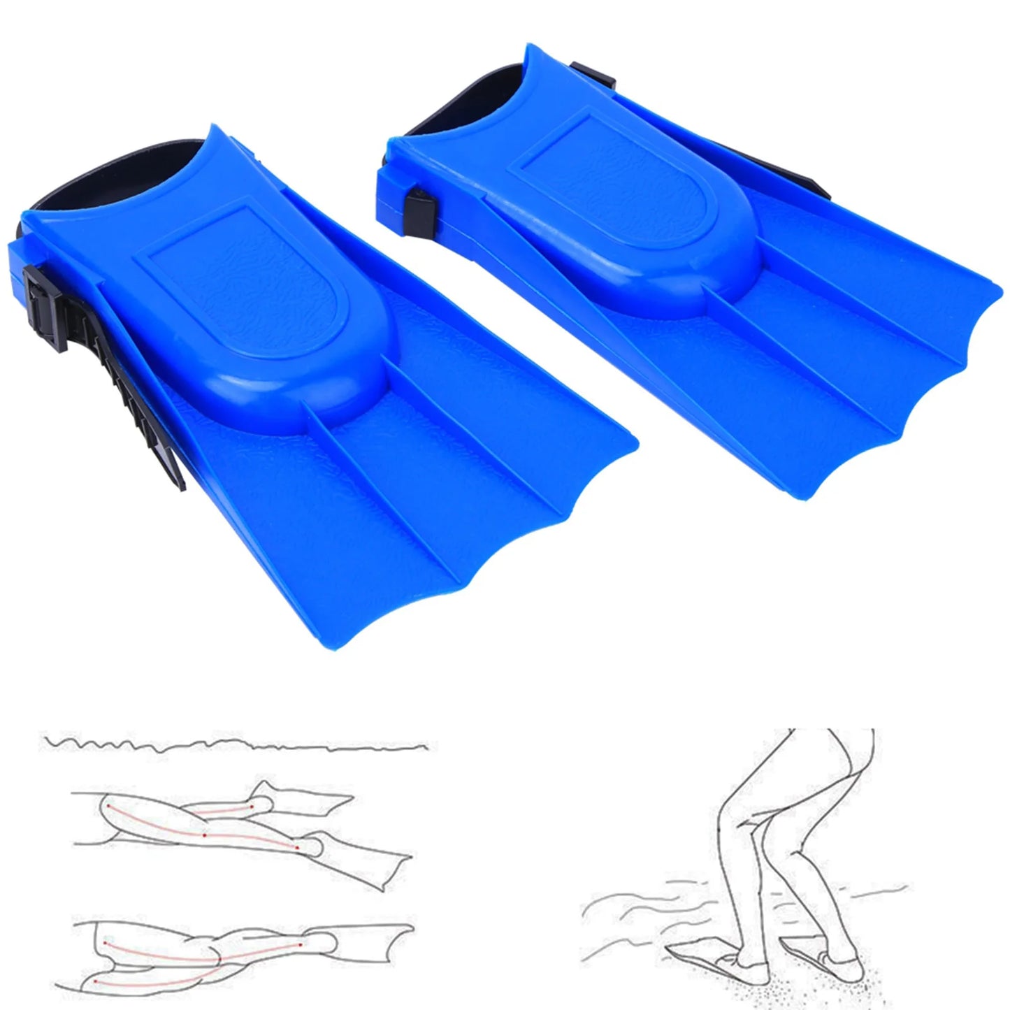Kinder PVC Schwimmflossen | Leichte kurze Schnorchel- & Tauchflossen | Trainingsflossen für Kinder Kaufschwan®
