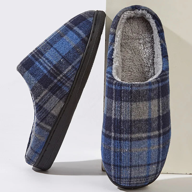 Herren Plüsch Hausschuhe | Bequeme Memory Foam Schuhe | Winter Warm & Weich Schlafzimmer Hausschuhe Kaufschwan®