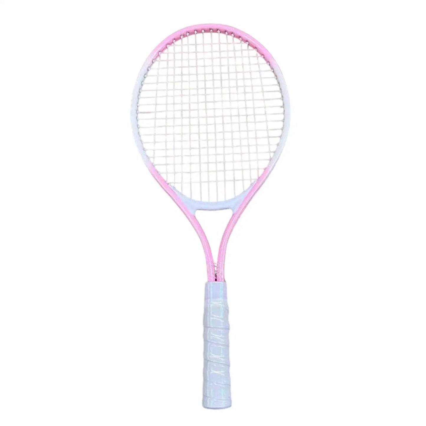 Tennis Schläger – Robuster Tennisschläger mit Hochfesten Nylon-Saiten | Praktisches Tennis Equipment für Park, Garten & Freizeitspiele Kaufschwan® Rosa Weiß