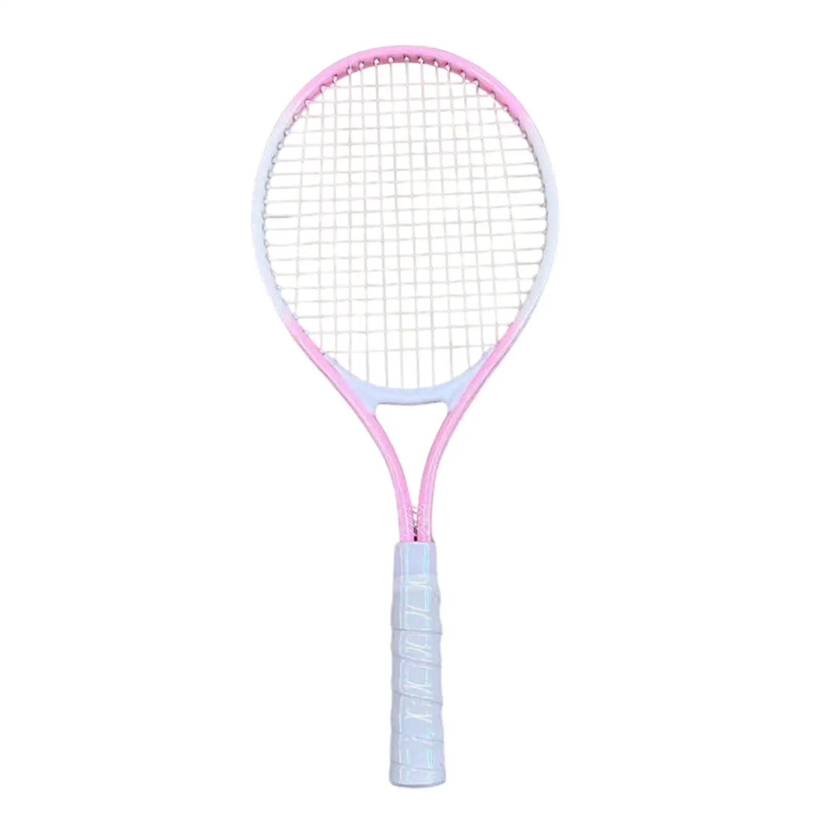 Tennis Schläger – Robuster Tennisschläger mit Hochfesten Nylon-Saiten | Praktisches Tennis Equipment für Park, Garten & Freizeitspiele Kaufschwan® Rosa Weiß