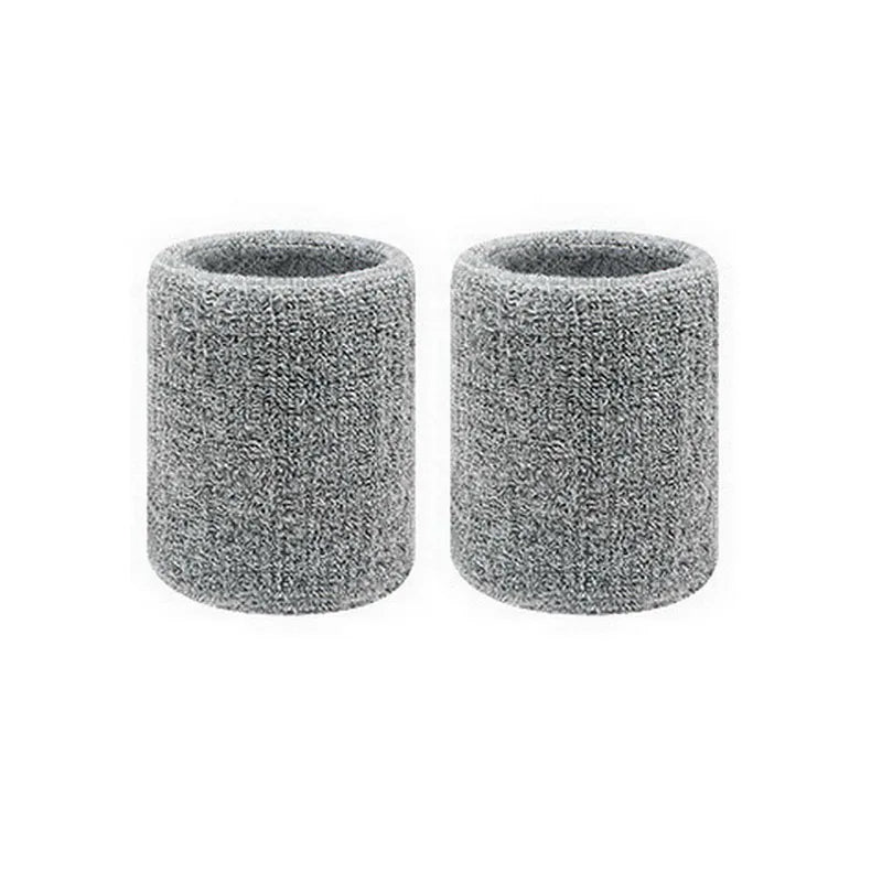 2 Stück Sport Schweißbänder – Schweißabsorbierende Tennis & Fitness Armbänder | Atmungsaktive Elastische Handgelenkbänder für Damen & Herren Kaufschwan® 2 Stück grau 8 cm