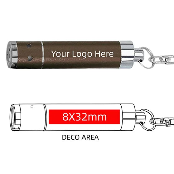 30 Stück Personalisierte LED-Schlüsselanhänger Taschenlampen – Mit Firmenlogo | Superhelle Mini-Leuchte für Werbung & Events