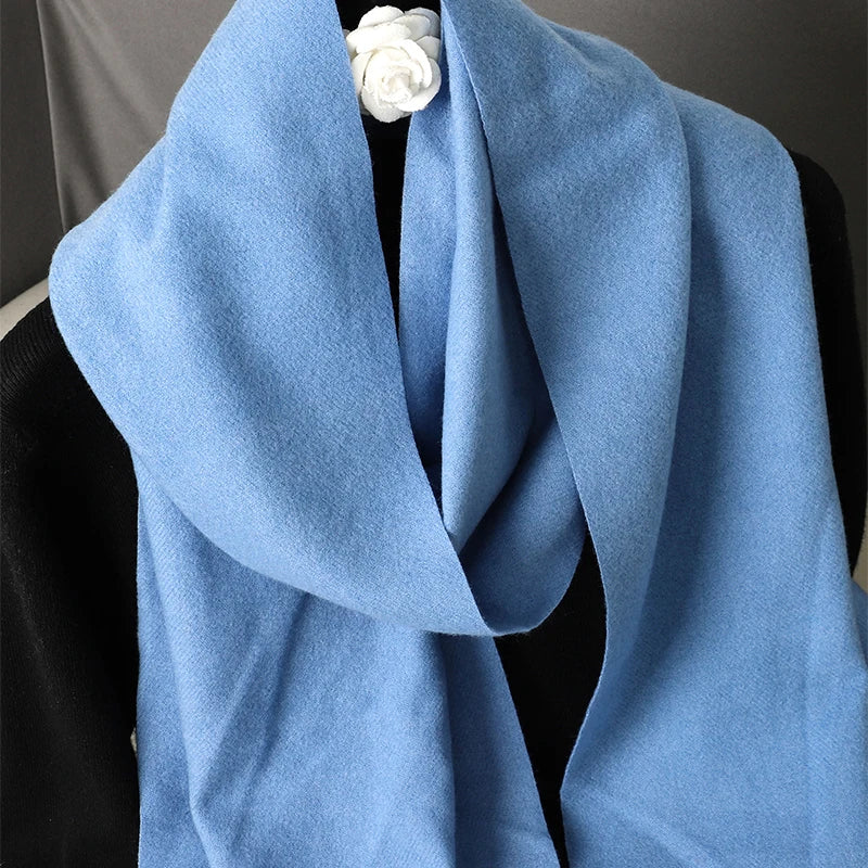 Bunte Winter Schals für Damen | Langer Kaschmir-Optik Wärmeschal | Einfarbig Hijab, Umschlagtuch & Pashmina Kopftuch Kaufschwan®