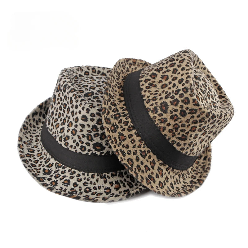 Herbst & Winter Damen Hut – Jazzhut, Britischer Retro Gentleman Fedora, Herren Leopard Tier Partyhut Kaufschwan®