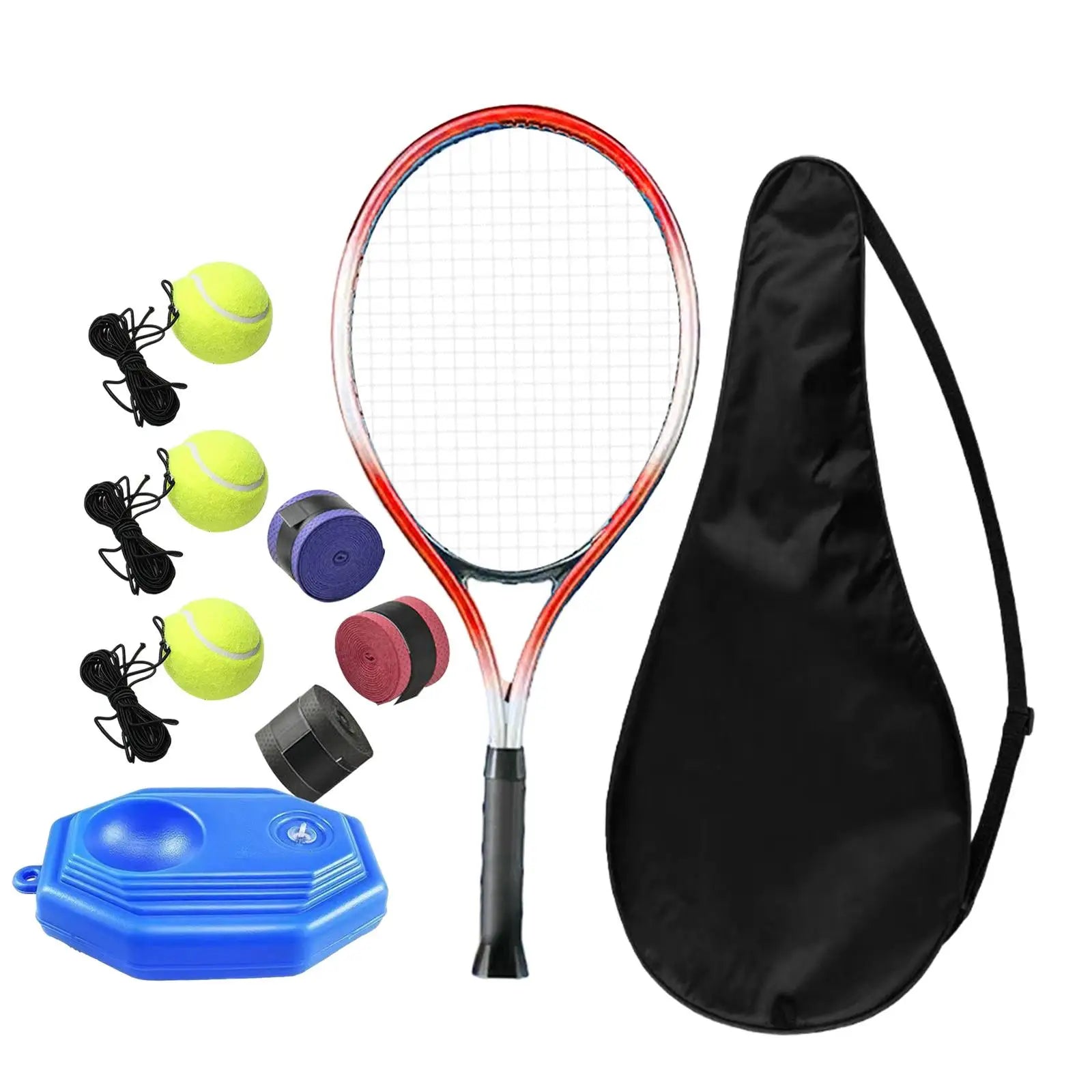 Tennis Trainer Rückprallball – Selbsttrainingsgerät für Anfänger | Einzeltraining Tennis Übungsgerät für Garten, Park & Hinterhof Kaufschwan®