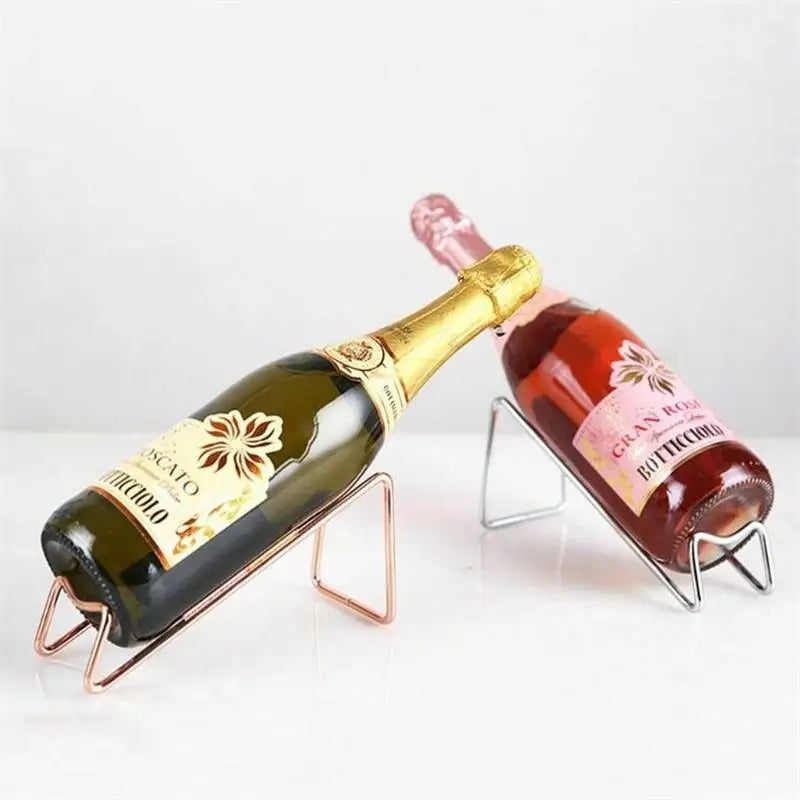 Einfacher Weinflaschenhalter – Edelstahl Flaschenständer | Moderner Halter für Wein & Bier | Stilvolles Bar-Accessoire für Zuhause