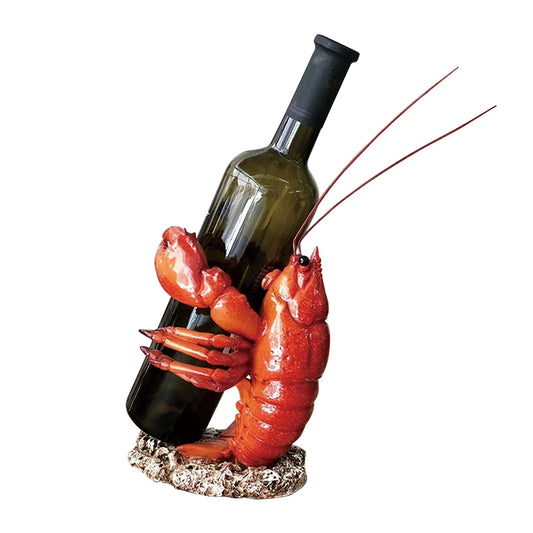 Hummer Weinflaschenhalter – Harz Langusten Flaschenständer | Maritime Küchen- & Bar Dekoration | Meeres-Themen Ornament