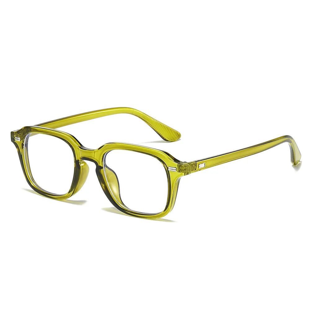 New Square Blue Light Blocking Glasses Men Unisex Women Rivets Transparent Anti Blue Light Computer Glasses Kaufschwan® Weiß Grün Gelb