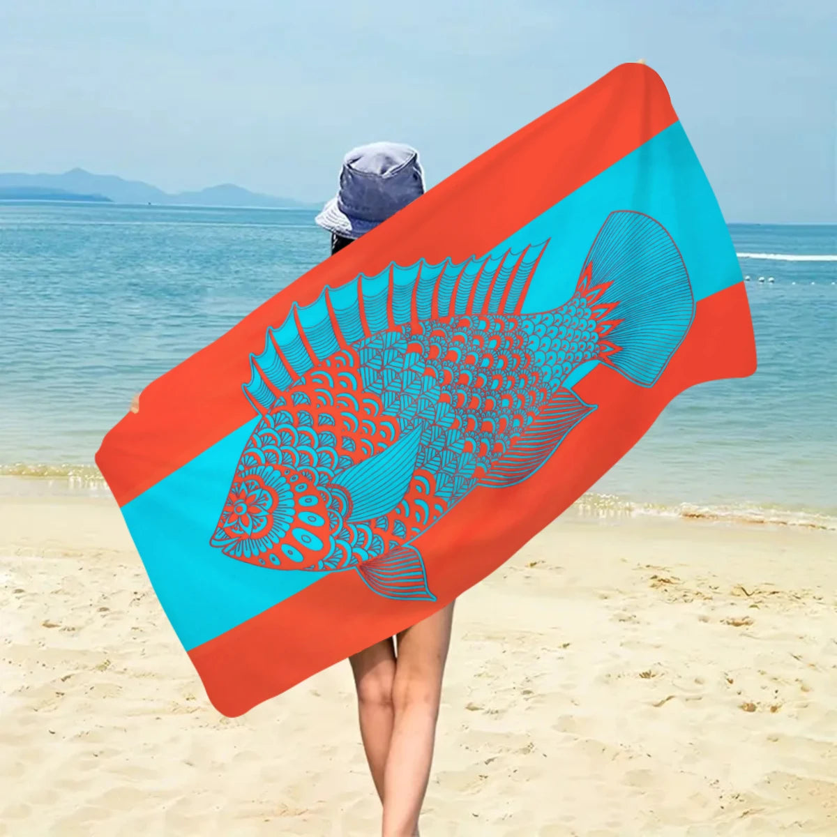 Großes Strandtuch aus Ultrafeiner Mikrofaser – Schnell Trocknend & Saugfähig | Multifunktionales Schwimm- & Reisetuch