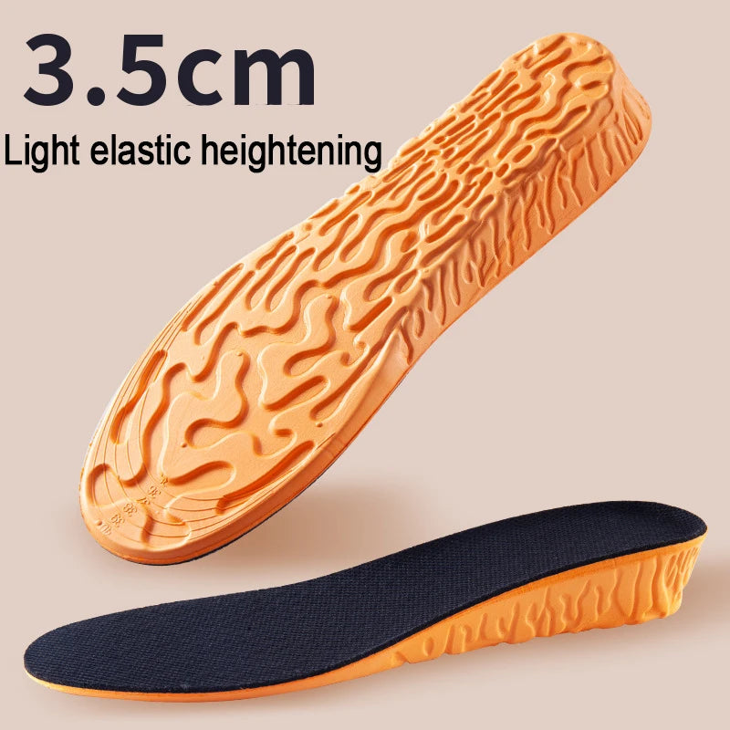 Unsichtbare Erhöhungseinlagen (1,5–3,5 cm) | Orange EVA Memory Foam Sport Einlegesohlen – Atmungsaktiv & Bequem für Herren Kaufschwan® 3.5cm 41-42