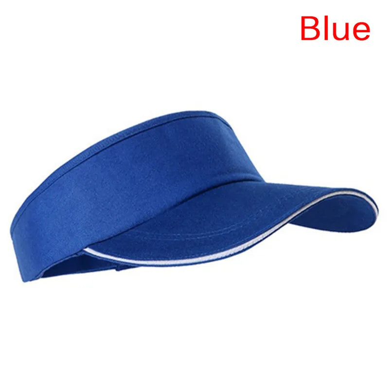 Tennis Visor Kappe für Damen & Herren – Verstellbare Sport Sonnenkappe | Leichte Lauf-, Strand- & Outdoor Tennis Mütze Kaufschwan® Blau