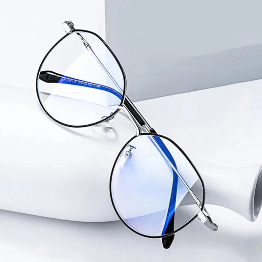 Metal Round Anti Blue Light Glasses Women Men Classic Square Eyeglasses Frames Transparent Computer Glasses Oculos Feminino Kaufschwan®