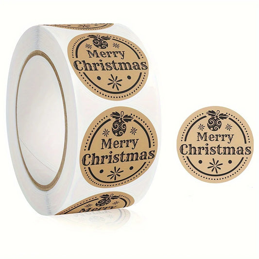 500 Stück „Merry Christmas“-Aufkleber – Festliche Geschenkaufkleber | Deko-Etiketten für Geschenke, Umschläge, Karten & Weihnachtsverpackungen