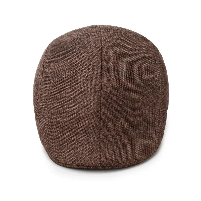 Herren Vielseitige Baumwoll-Leinen Barett Mütze | Frühling & Herbst Britische Retro Duckbill Cap | Atmungsaktive Maler Kappe Mode Accessoire Kaufschwan®