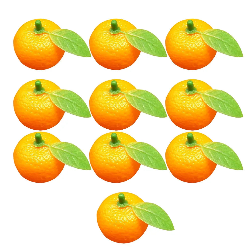 10 Stück Künstliche Grüne Orangen – Hochrealistische Mini Plastik Orangen für Dekoration & Fotografie (3,3 cm) Kaufschwan®