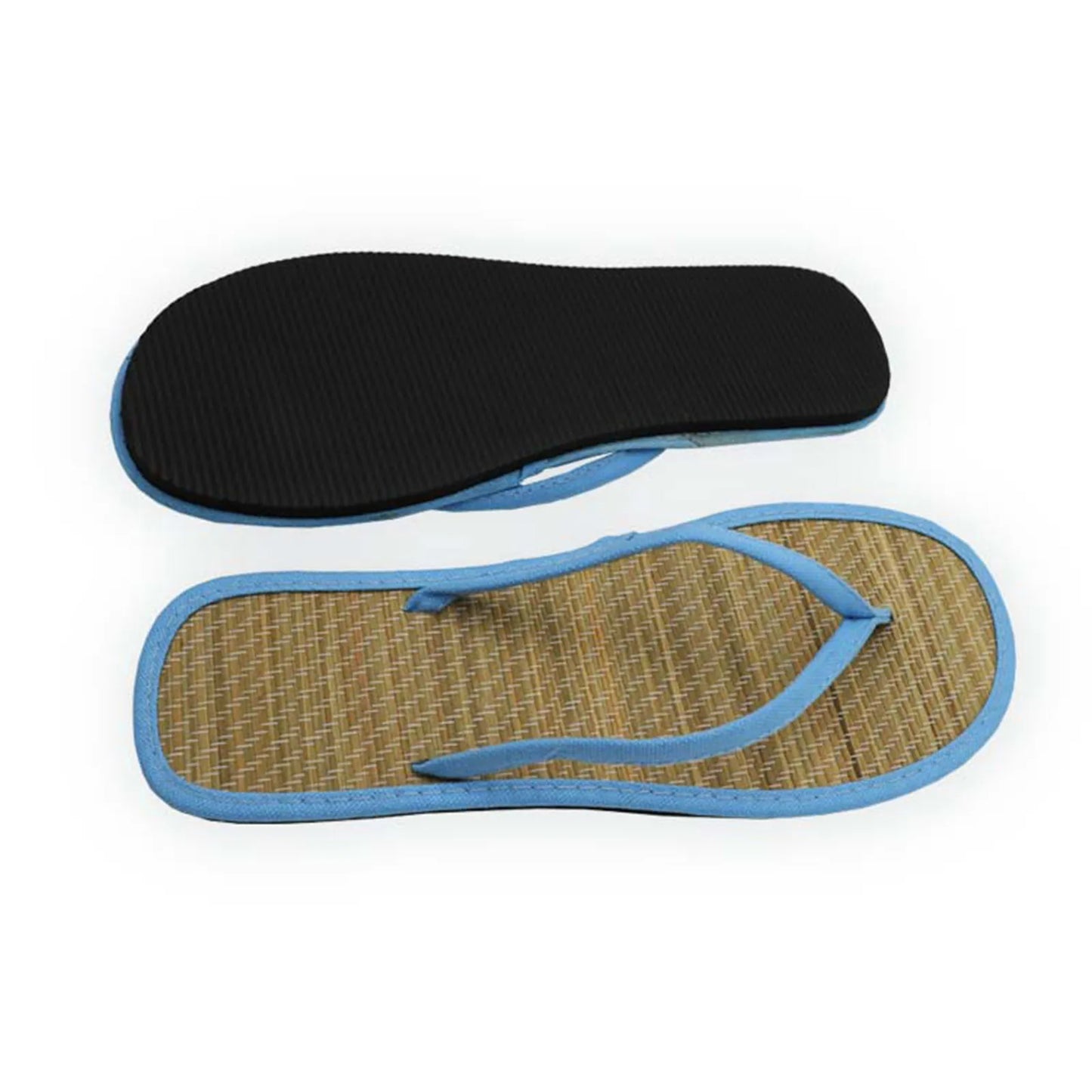 Damen Flache Flip-Flops | Bequeme Rutschfeste Bambus-Rattan Sandalen | Hausschuhe für Bad & Alltag Kaufschwan®