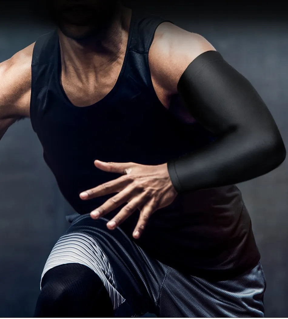 1 Stück Sport Kompressions Armmanschette – UV Schutz Ärmel für Basketball, Laufen, Radfahren & Volleyball Kaufschwan®