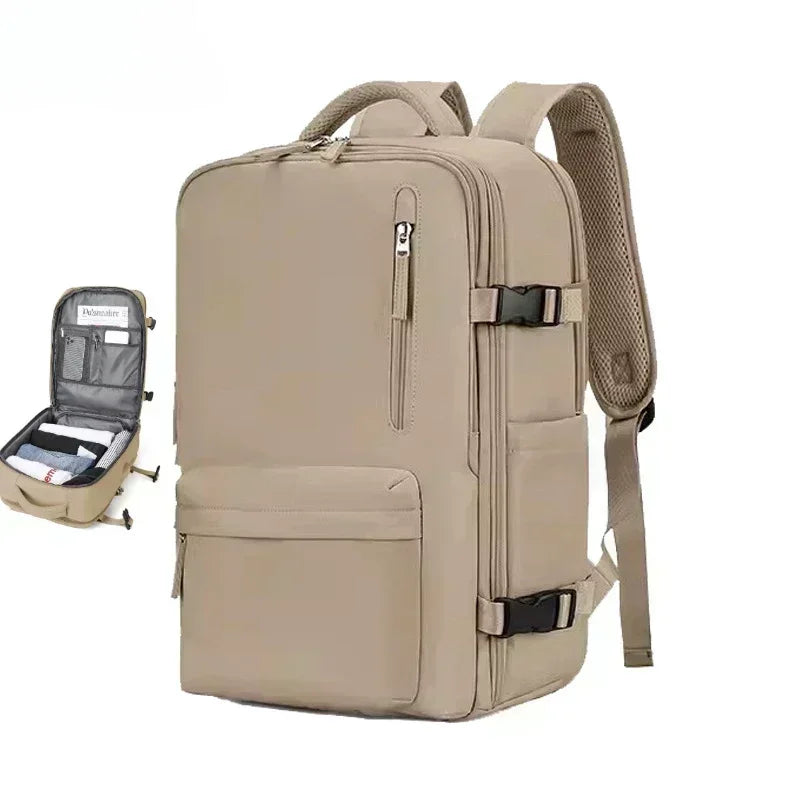 Handgepäck Rucksack | Laptop-Rucksack für Flugreisen | Schul- & Arbeitstasche Kaufschwan® Graubraun