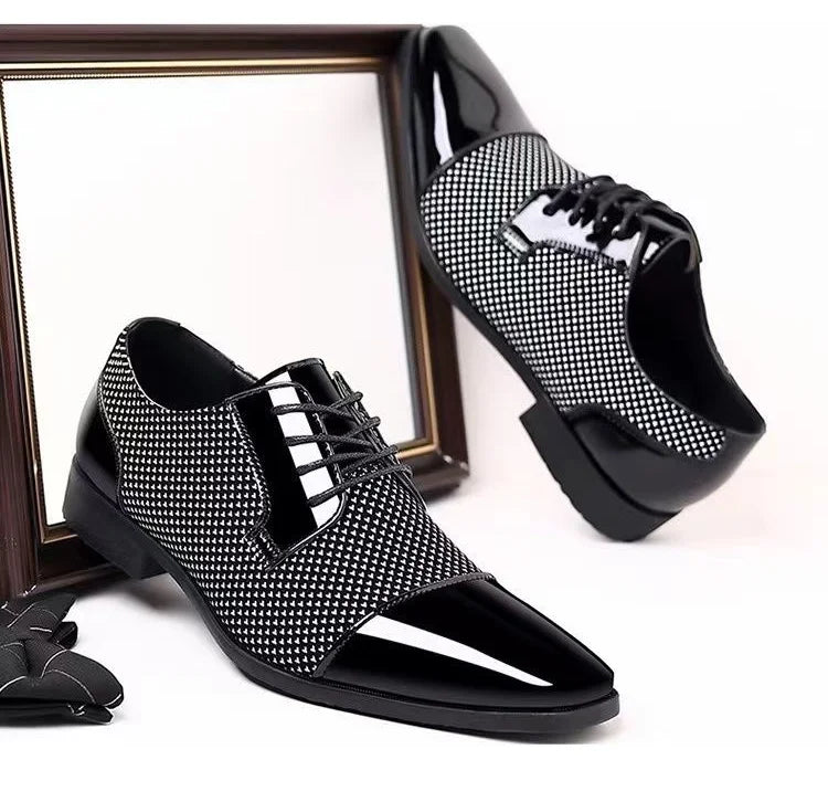Herren Business-Freizeitschuhe – Atmungsaktive Lederschuhe mit Spitzem Design | Elegante Designer-Schuhe für Sommer & Alltag Kaufschwan®