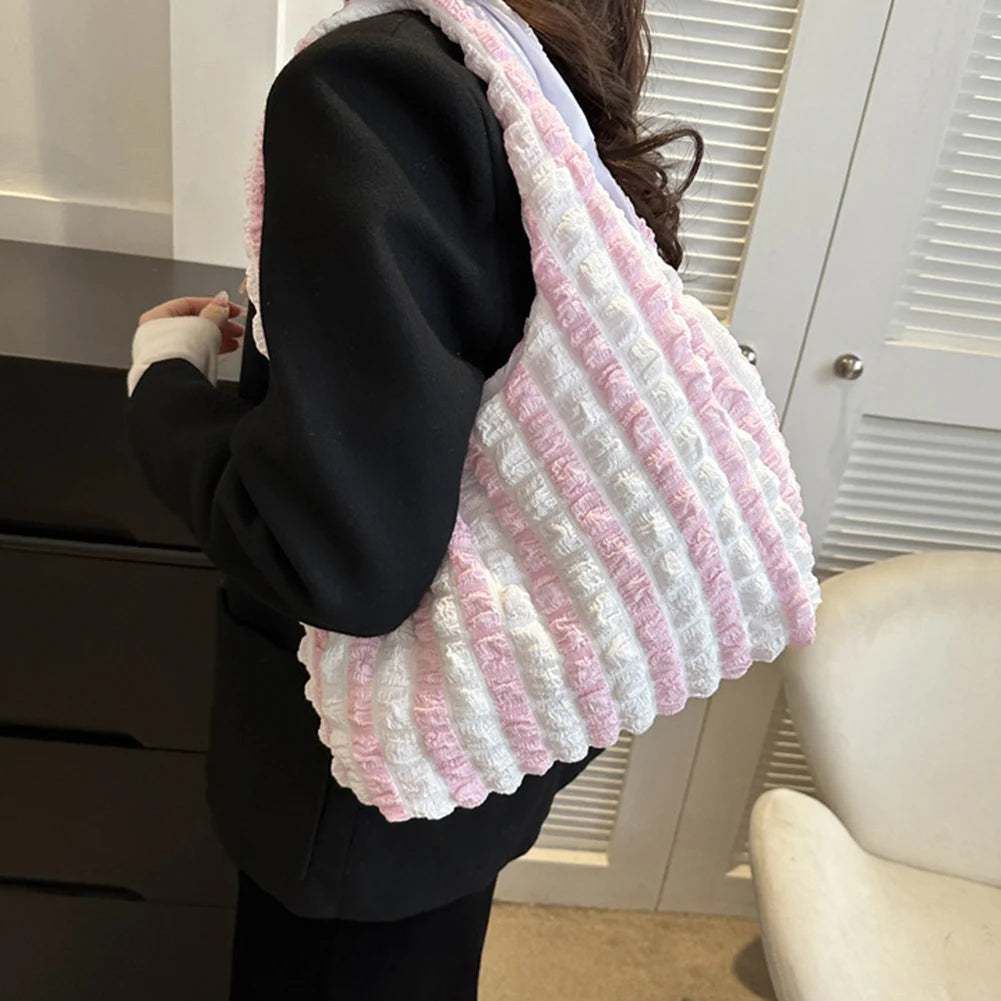 Elegante Falten Cloud Handtasche – Damen Schultertasche in Bonbonfarben | Große Kapazität Tote Bag für Alltag & Shopping