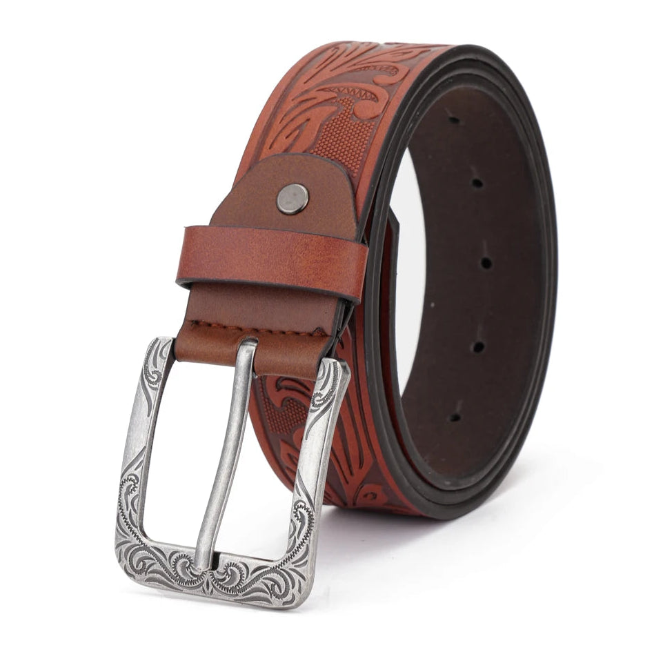 Herren PU-Leder Gürtel – Mehrfarbiger Gürtel mit Dornschließe | Stilvoller Freizeit & Business Gürtel, Perfektes Geschenk für Männer