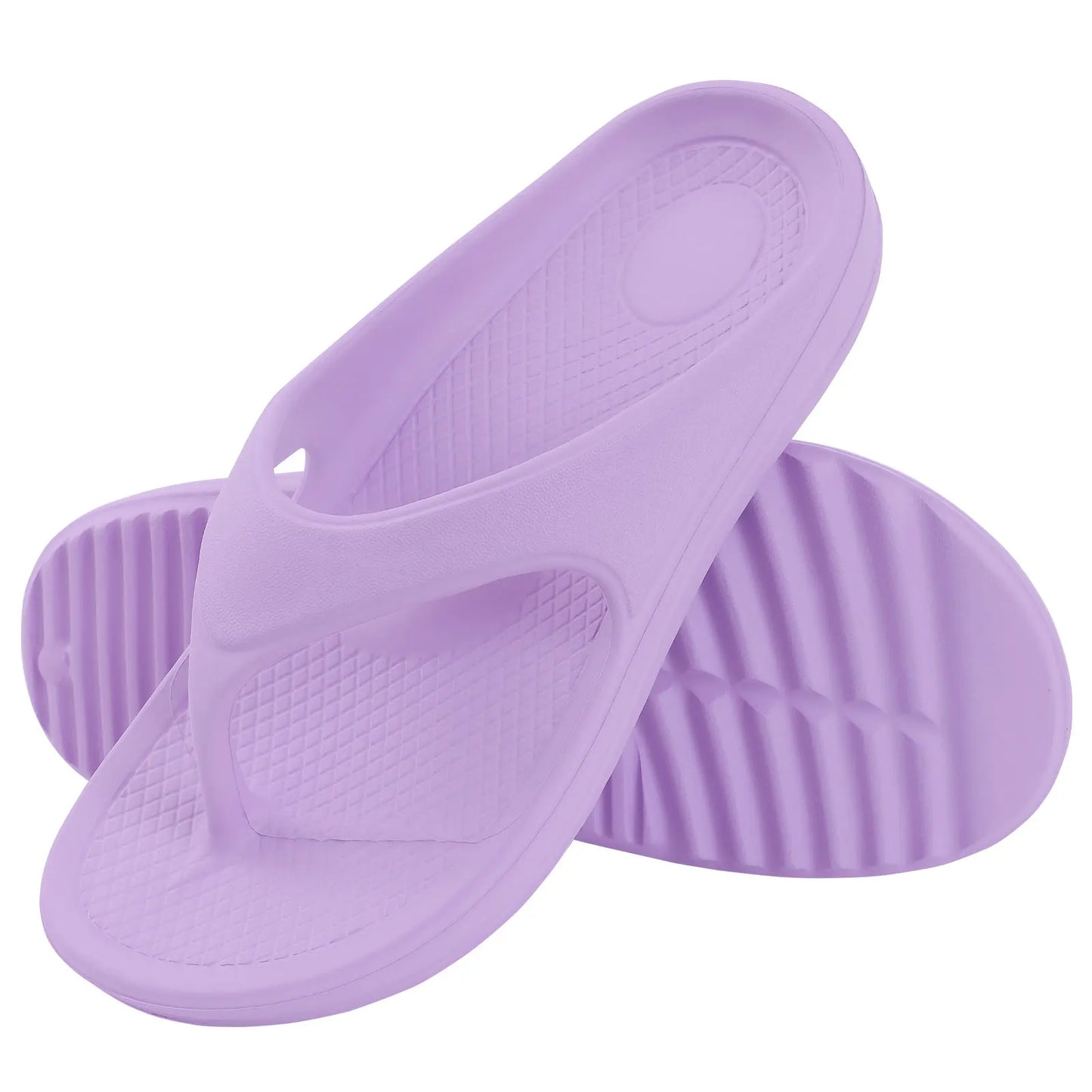 Weiche Orthopädische Damen-Flip-Flops | Sommer-Sandalen mit Fußgewölbeunterstützung | Weiche Erholungsschuhe für Strand & Alltag Kaufschwan® Lila 43
