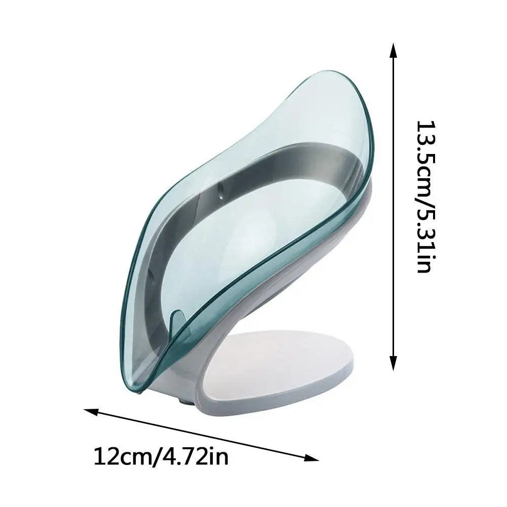 Seifenschale in Blattform – Rutschfester Seifenhalter mit Abfluss für Bad & Küche Kaufschwan®