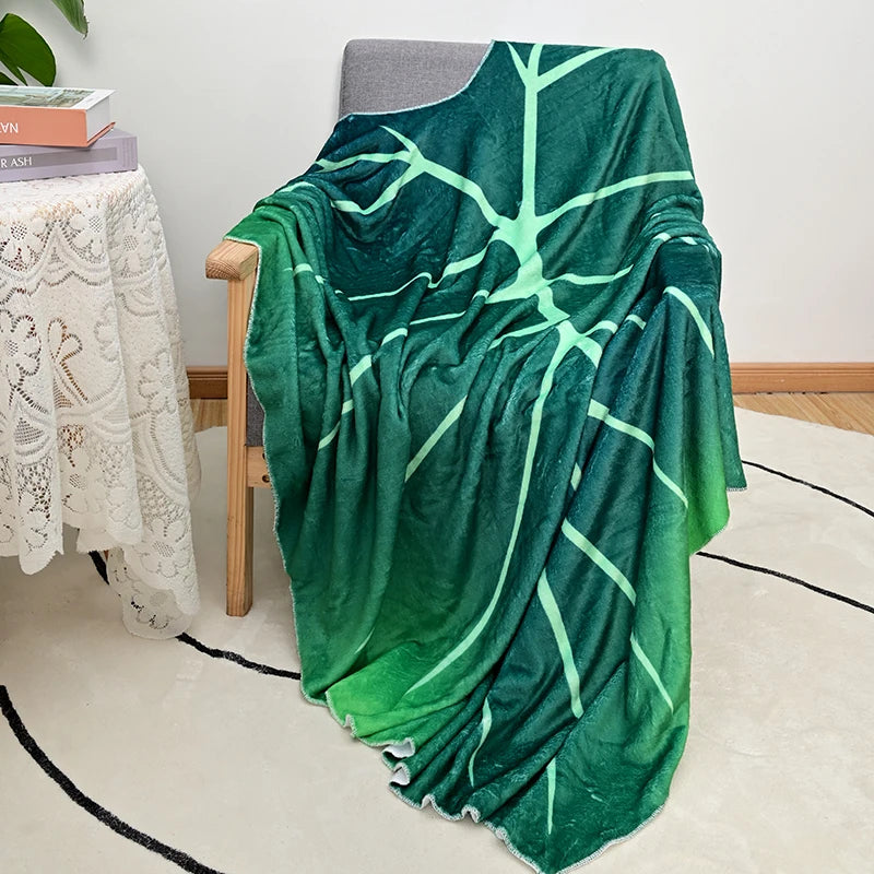 150×200CM Super Weiche Große Blattdecke – Gloriosum Pflanzenmotiv, Kuscheldecke für Sofa, Bett & Wohnaccessoires Kaufschwan®