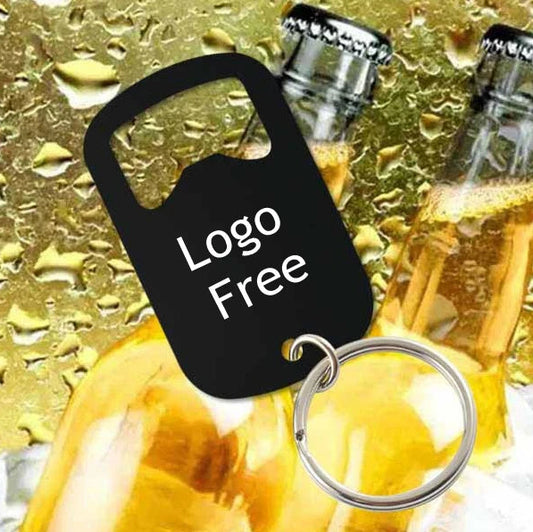 50 Stück Personalisierte Flaschenöffner-Schlüsselanhänger – Kostenlos graviert mit Logo | Edelstahl, Geschenk für Hochzeit, Geburtstag & Taufe