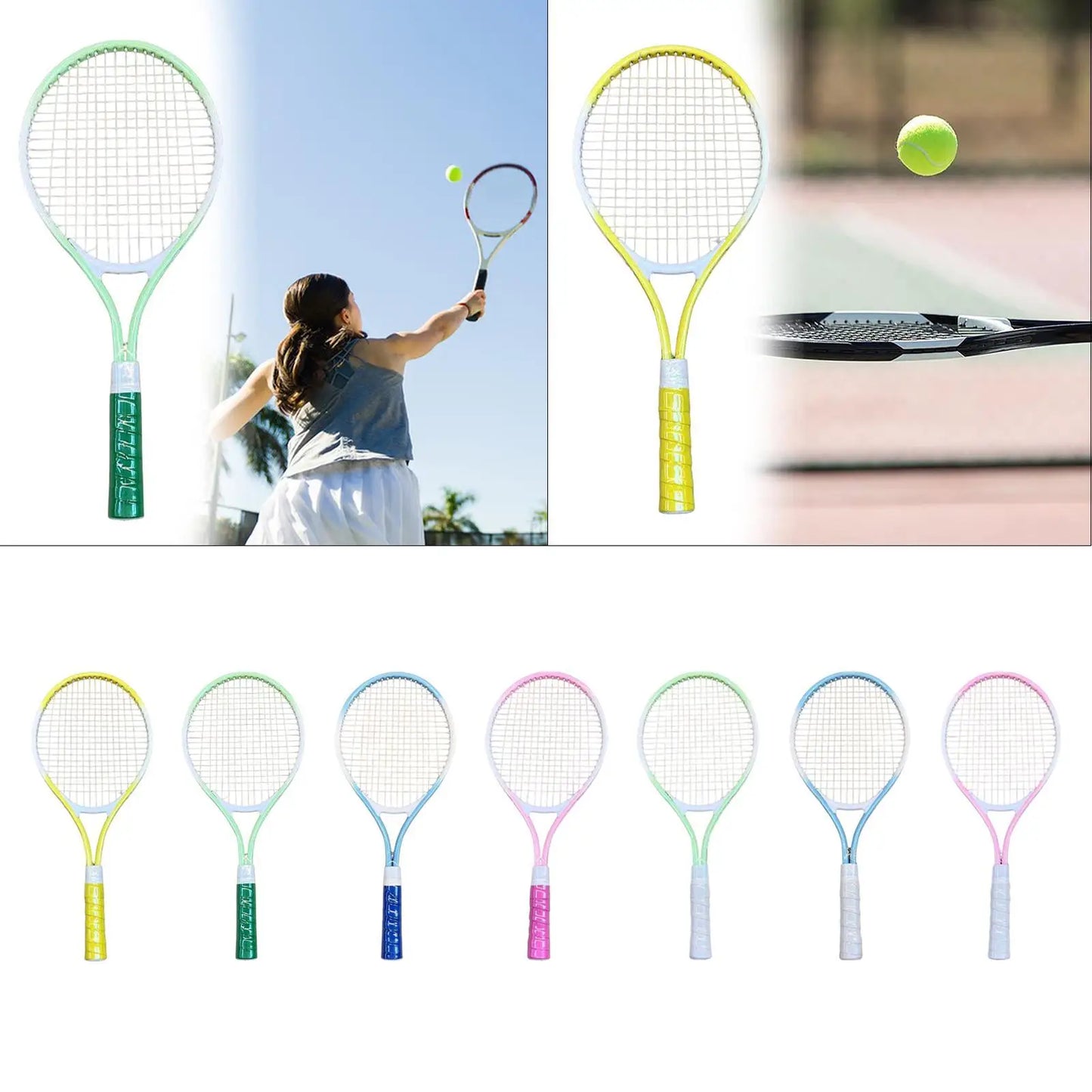 Tennis Schläger – Robuster Tennisschläger mit Hochfesten Nylon-Saiten | Praktisches Tennis Equipment für Park, Garten & Freizeitspiele Kaufschwan®