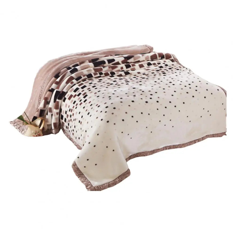 Extra Kuschelige Schwere Doppel-Lagige Flauschige Flanell-Decke mit Blumenmuster – Luxuriöser Überwurf für maximalen Komfort Kaufschwan® Motiv 1 Other