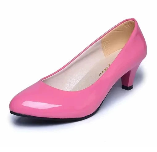 Damen Pumps mit Niedrigem Absatz – Elegante Flache Business-Schuhe | Professionelle Pumps für Büro, Hochzeit & Formelle Anlässe Kaufschwan® Rosa 35