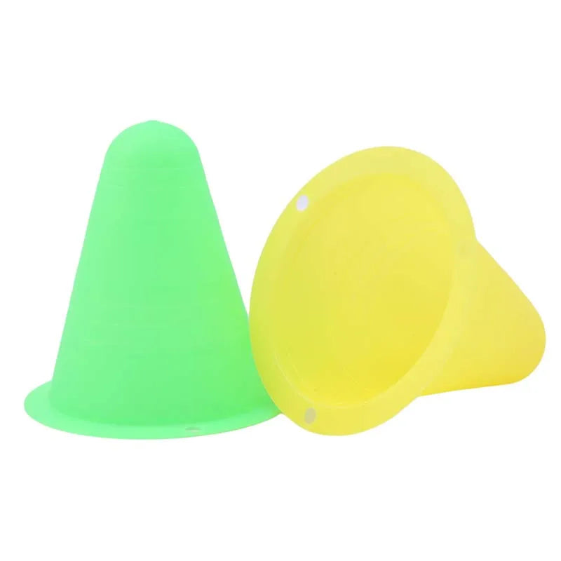 10er Set Trainingskegel – Weiche Sportmarkierungen für Fußball, Skaten, Rugby & Fitnessübungen Kaufschwan®