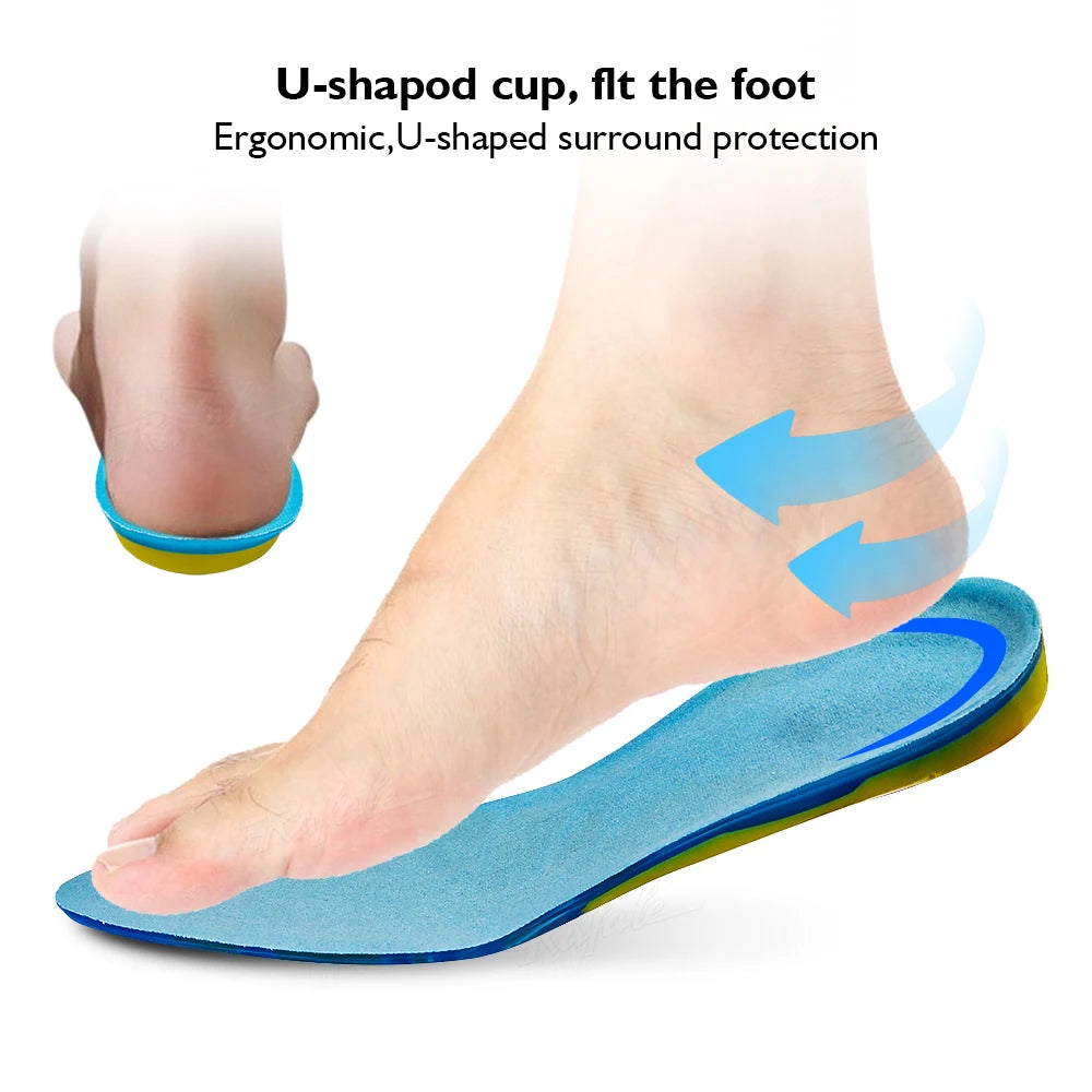 Silikon Gel Sport Einlegesohlen | Rutschfeste Orthopädische Schuhsohlen mit Stoßdämpfung & Fußmassage für Damen und Herren Kaufschwan®