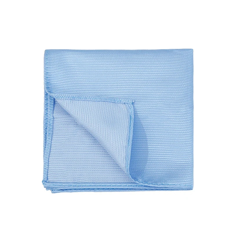 Klassisches Herren Einstecktuch – Mehrfarbig, Einfarbig & Gestreift, Elegantes Business-Accessoire für Anzüge Kaufschwan® Hellblau