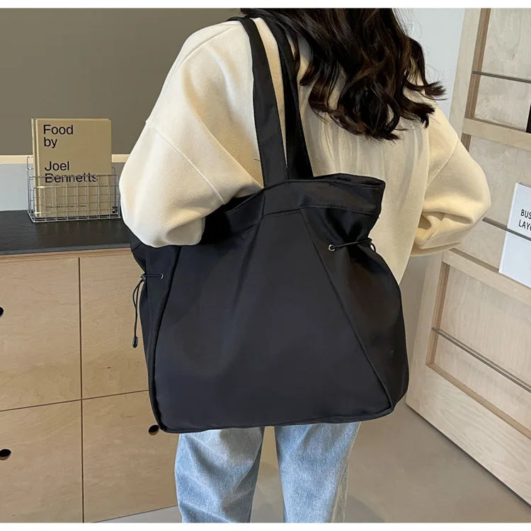 Casual Fashion Tote Bag mit Großer Kapazität – Damen Schultertasche für Reisen & Alltag | Ästhetische Handtasche mit Kordelzug Kaufschwan®