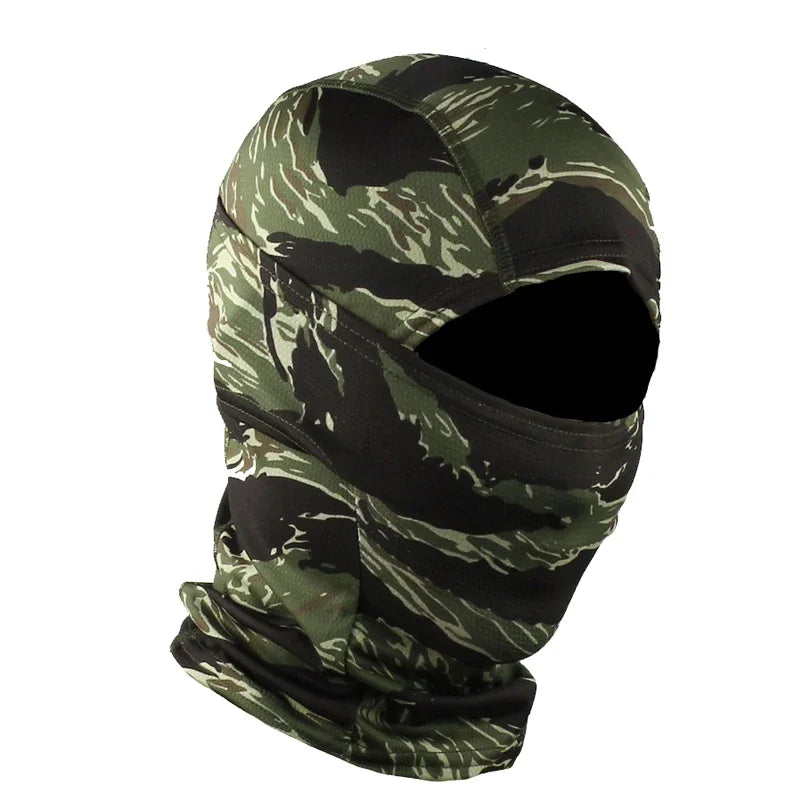 Camouflage Balaclava Mütze – Vollgesichtsmaske für Radfahren, Jagd & Outdoor Sport | Skimaske Motorrad Helm Unterziehmütze