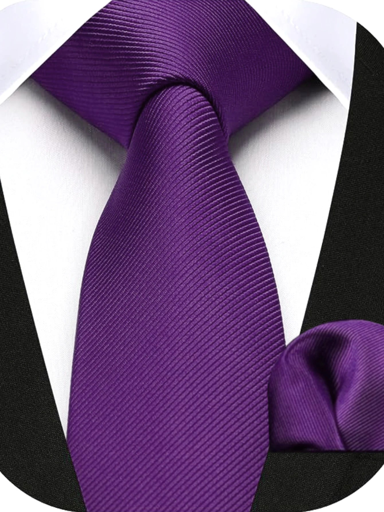 Herren Seidenkrawatten-Set – 6 cm Schmale Krawatte mit Passendem Einstecktuch | Elegantes Geschenk für Hochzeit, Business & Formelle Anlässe Kaufschwan®