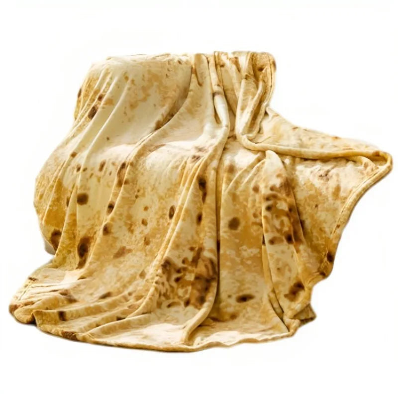 Weiche & Warme Mexikanische Tortilla Flanell Decke – Runde Kuscheldecke für Sofa, Bett, Büro, Reisen & Camping Kaufschwan®