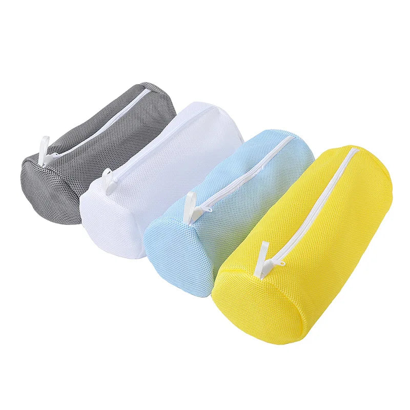 Schuh-Wäschenetz für Waschmaschine – Honigwaben-Mesh Waschbeutel mit Reißverschluss | Schuhreinigungsbeutel für Sneaker & Laufschuhe (39×18cm)
