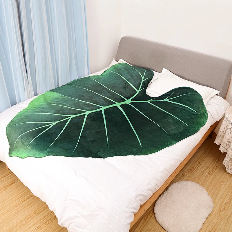 150×200CM Super Weiche Große Blattdecke – Gloriosum Pflanzenmotiv, Kuscheldecke für Sofa, Bett & Wohnaccessoires Kaufschwan®