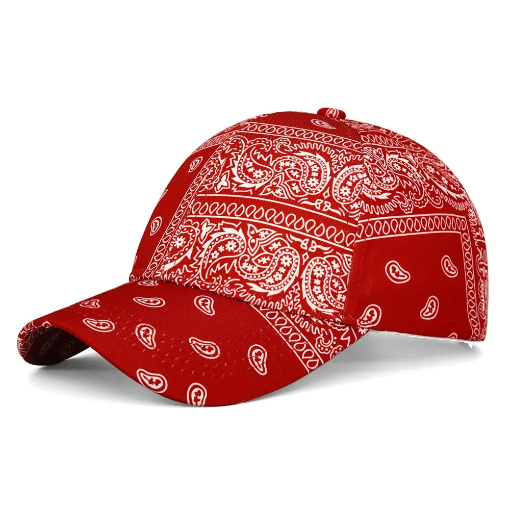Cashew Blumen Unisex Baseballkappe | Verstellbare Dad Hat für Damen & Herren | Sommer Outdoor Sonnenkappe Hip Hop Trucker Kaufschwan® BYM-A14-Rot Einstellbar