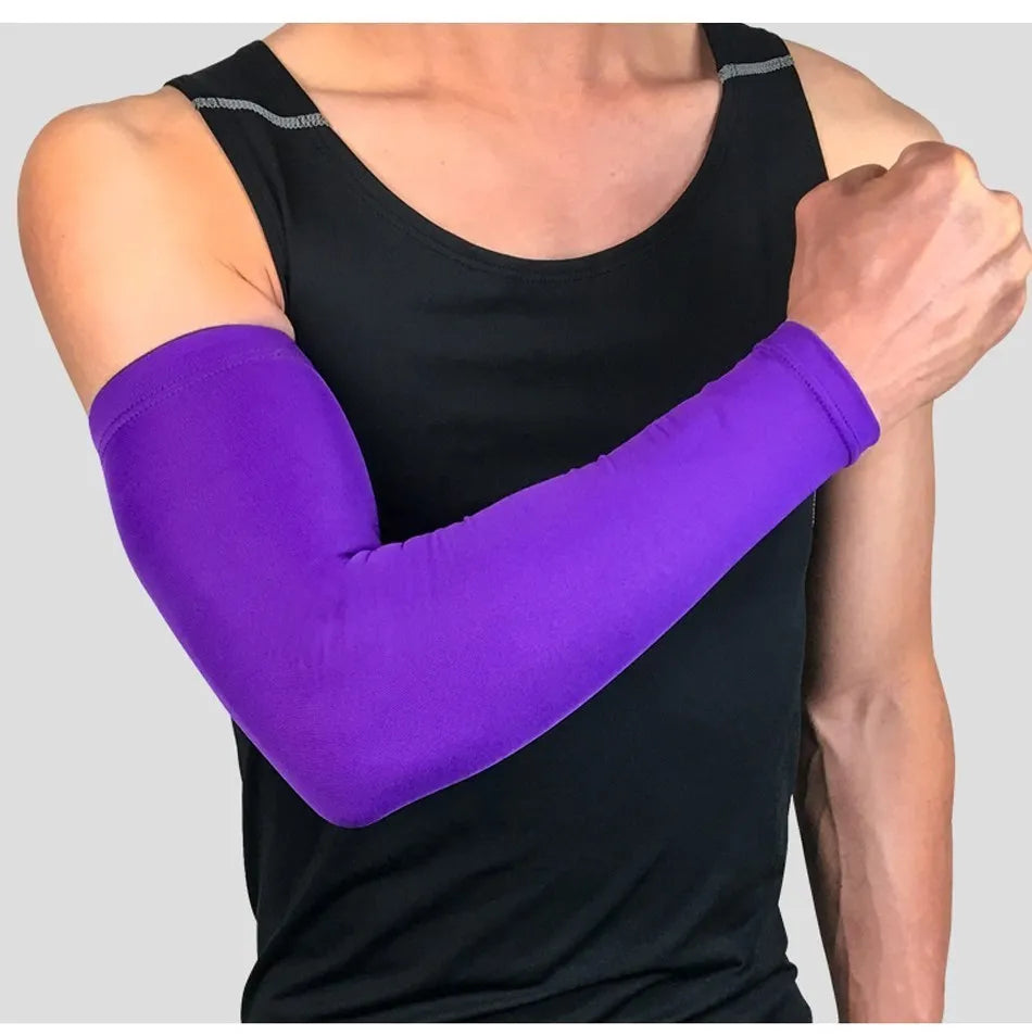 1 Stück Sport Kompressions Armmanschette – UV Schutz Ärmel für Basketball, Laufen, Radfahren & Volleyball Kaufschwan®
