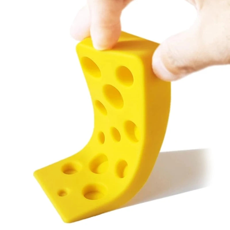 3er-Set Silikon Käse Türstopper – Lustiger Türkeil | Wiederverwendbarer Anti-Kollisions Türhalter für Zuhause, Büro & Klassenzimmer Kaufschwan®